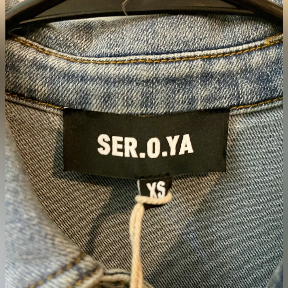 Brand New SER.O.YA Fallon Denim Jumpsuit Size XS - Picture 15 of 17